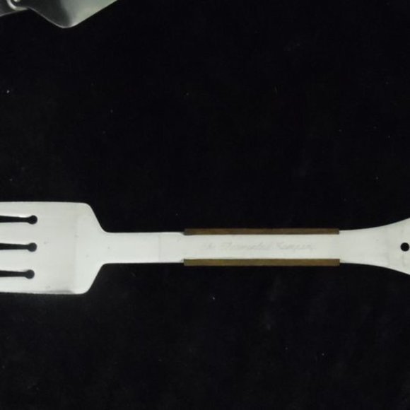 LAST MARKDOWN MID CENTURY WALNUT VERNA JAPAN  ADVERTISING STAINLESS STEEL - Picture 2 of 9